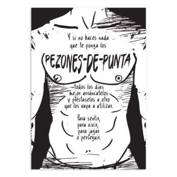 Póster firmado "Pezones de punta"